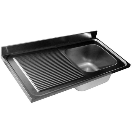 Dessus de plonge Inox avec &eacute;gouttoir gauche - LSI-7112-000 - Linum