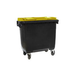 Conteneur &agrave; D&eacute;chets 4 Roues Pivotantes - 770L &ndash; WCO-7701-080 - Linum