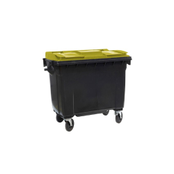 Conteneur 4 Roues Pivotantes 660L avec Couvercle Coloris - WCO-6601-080 - Linum