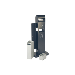 Combin&eacute; Poubelle/Cendrier Sur Pied Totem 2L + Poubelle 8L - ATF-4102-022 - Linum