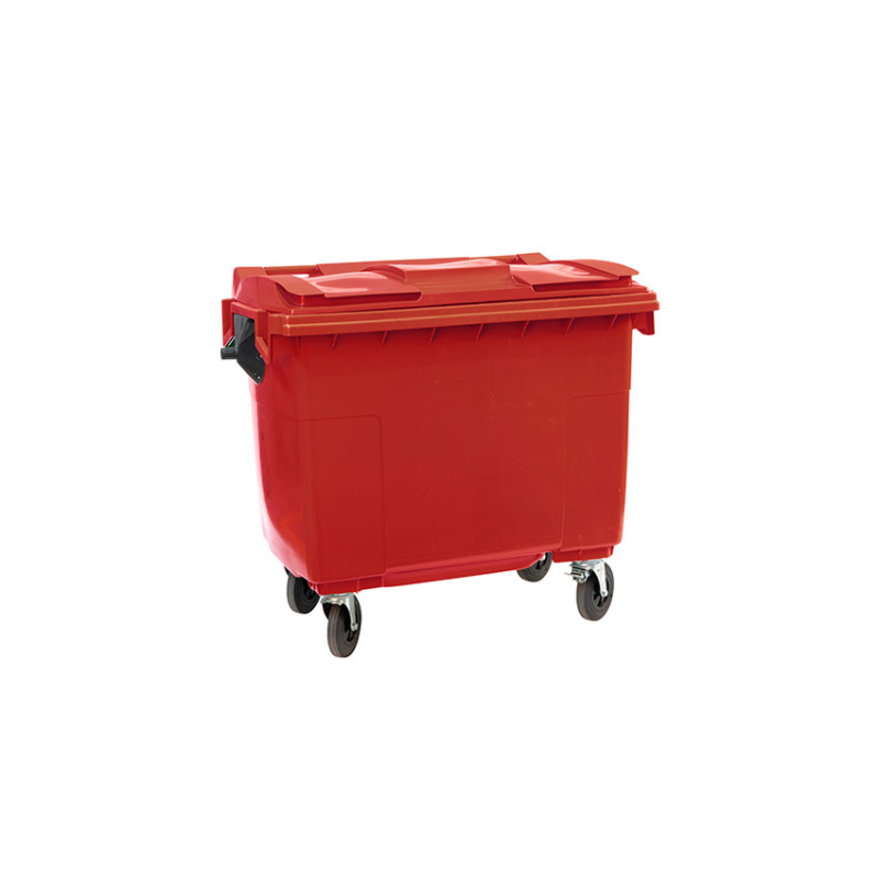 Conteneur &agrave; d&eacute;chets 4 roues pivotantes 660L - WCO-6600-070 - Linum