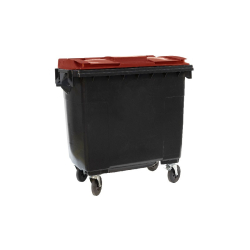 Conteneur &agrave; d&eacute;chets 4 roues pivotantes - 770L - WCO-7701-070 - Linum