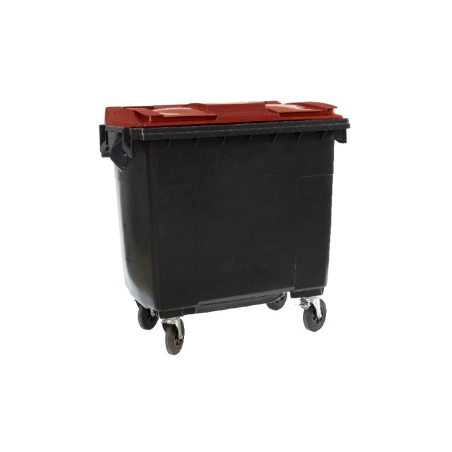 Conteneur &agrave; d&eacute;chets 4 roues pivotantes - 770L - WCO-7701-070 - Linum