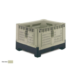 Caisse-palette repliable ajour&eacute;e 720L avec 2 semelles - SMP-1802-093 - Linum