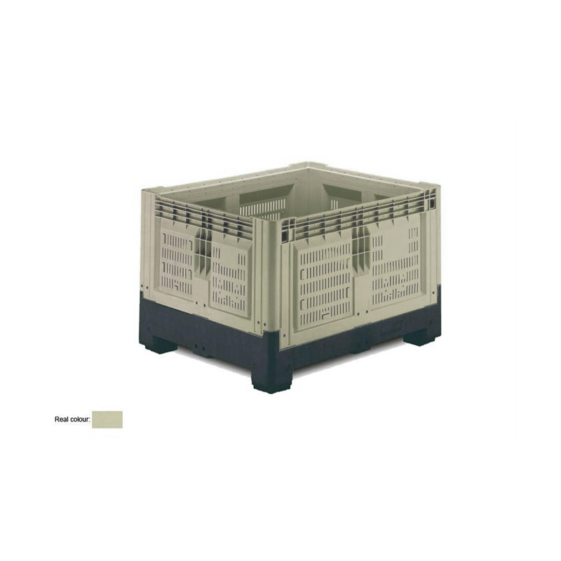 Caisse-palette repliable ajour&eacute;e 720L avec 2 semelles - SMP-1802-093 - Linum