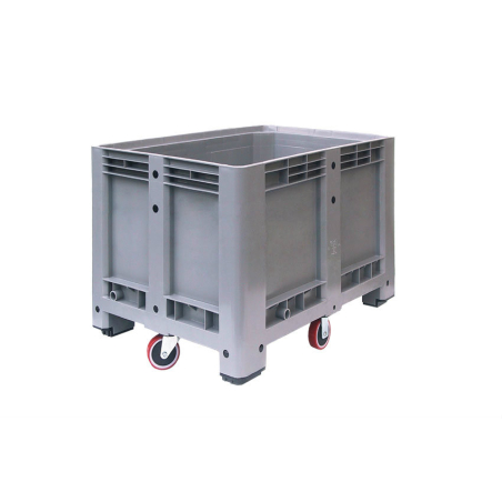 Caisse-palette ferm&eacute;e 330L avec 4 roues - BPC-8400-050 - Linum