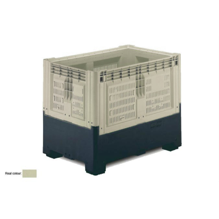 Caisse-palette repliable ajour&eacute;e avec 2 semelles - SMP-8982-093 - Linum