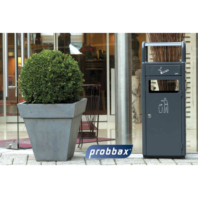 Combin&eacute; Poubelle/Cendrier Capacit&eacute; &Eacute;lev&eacute;e - ATF-4105-022 - Linum