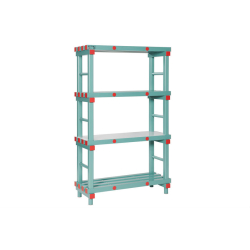 Rayonnage en plastique Robuste 4 Niveaux - RAC-1004-040 - Linum