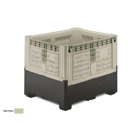 Caisse-palette repliable Ajour&eacute;e avec 2 semelles - SMP-1982-093 - Linum