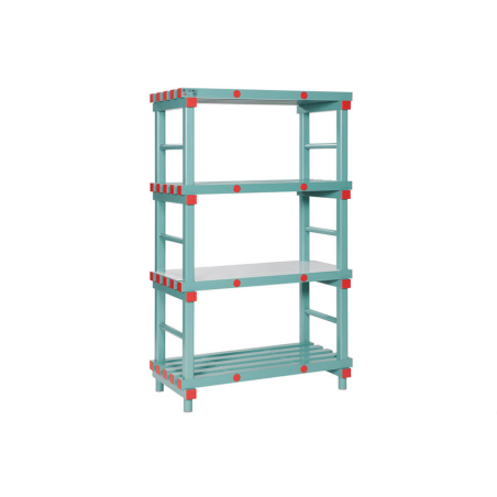 Rayonnage en plastique 4 niveaux robuste - RAC-1005-040 - Linum