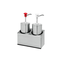 Distributeur de sauce en inox avec syst&egrave;me de pompe - KSD-1120-000 - Linum