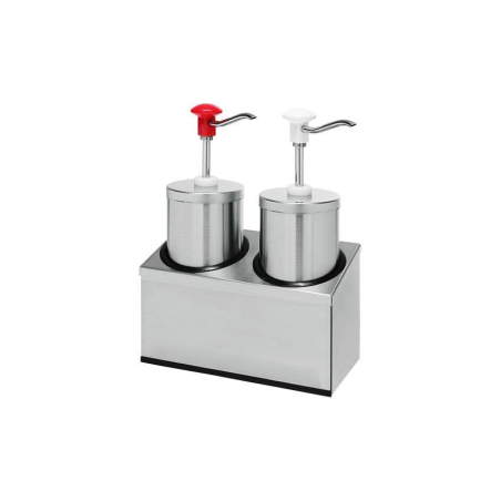 Distributeur de sauce en inox avec syst&egrave;me de pompe - KSD-1120-000 - Linum