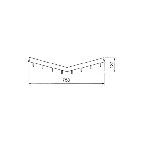 Penderie pour chambres froides Barre &agrave; viande Alu Angulaire &Oslash;30mm - CHB-3078-852 - Linum