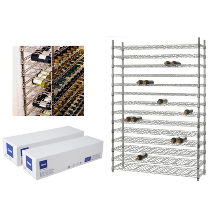 Colonnette de Stockage 14 Niveaux Chrom&eacute;e - LWR-1014-845 - Linum