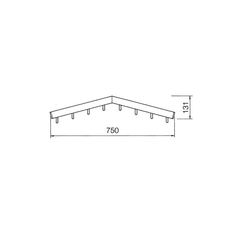 Penderie pour Chambres Froides Barre &agrave; Viande Aluminium Angulaire 750mm - CHB-3059-852 - Linum