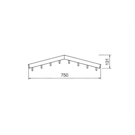 Penderie pour Chambres Froides Barre &agrave; Viande Aluminium Angulaire 750mm - CHB-3059-852 - Linum