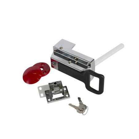 Loqueteau de meuble frigo Serrure &agrave; clefs chrom&eacute;e - POS-2113-000 - Linum