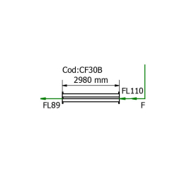 Caniveau de drainage en inox 2980mm - CF30B - Linum