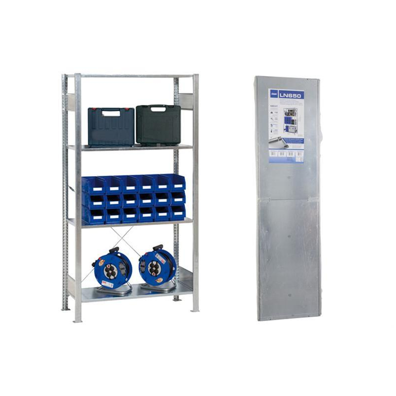Kit Rayonnage Acier Zingu&eacute; 4 Niveaux - LRG-4512-000 - Linum
