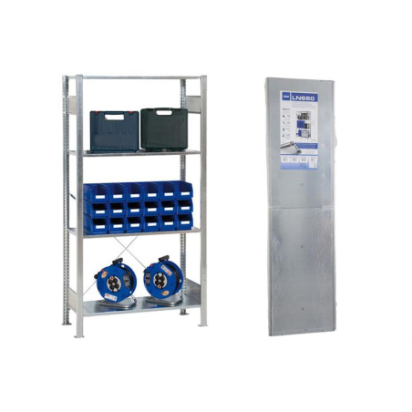 Kit Rayonnage Acier Zingu&eacute; 4 Niveaux - LRG-4512-000 - Linum