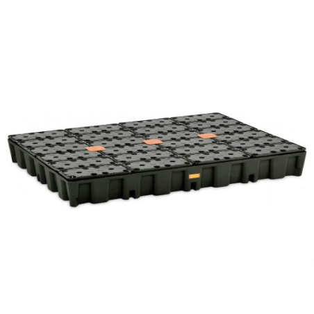 Bac de r&eacute;tention HD bas 250L avec caillebotis - REC-0015-020 - Linum