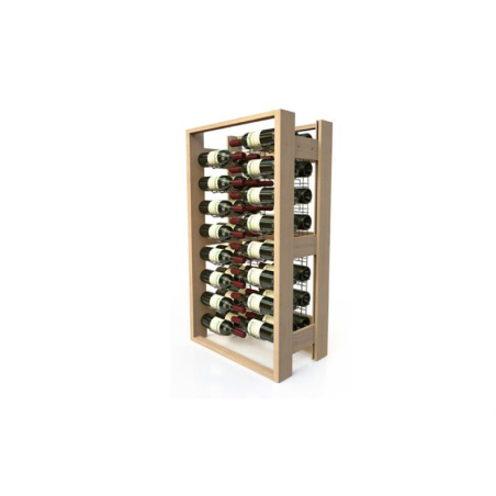 Casier &agrave; Vin en Bois + Niveaux Chrom&eacute;s - VSR-4203-845 - Linum