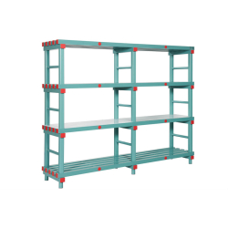 Rayonnages en plastique Robuste 2000x500x1820mm - RAC-2005-040 - Linum