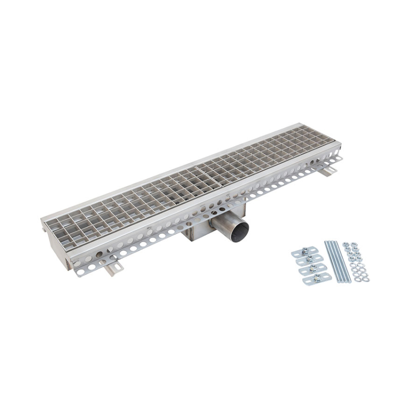 Caniveau de Drainage Inox &agrave; Sortie Horizontale - FMG-0001-000 - Linum