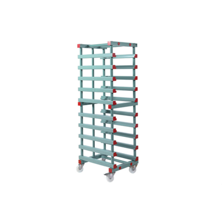 Chariot pour bacs en plastique 10 niveaux 600x400 - RTT-6010-040 - Linum