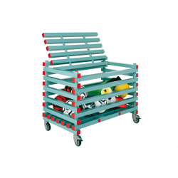 Chariot plastique horizontal avec couvercle - RCR-0003-040 - Linum