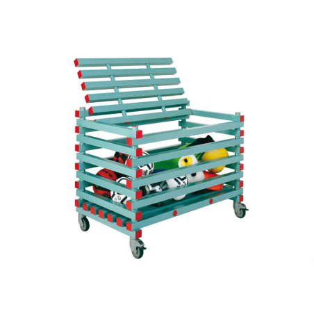 Chariot plastique horizontal avec couvercle - RCR-0003-040 - Linum