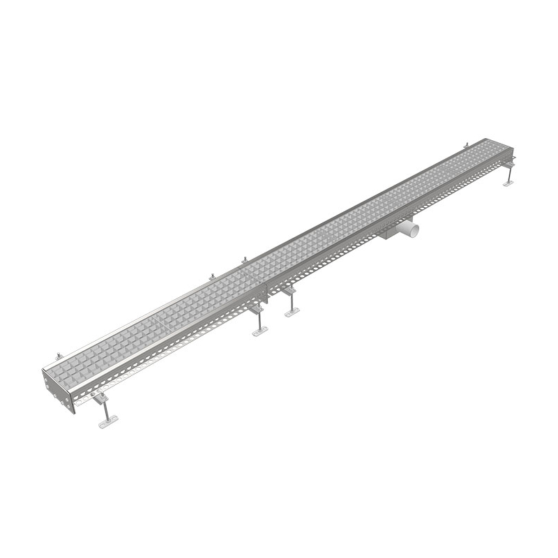 Caniveau de drainage en inox Sortie Centrale &Oslash;75mm Horizontal - FMG-0003-000 - Linum