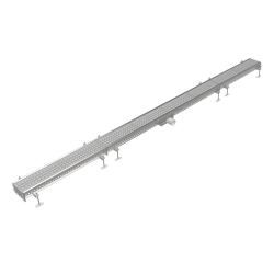 Caniveau de drainage inox &agrave; sortie centrale - FMG-0004-000 - Linum