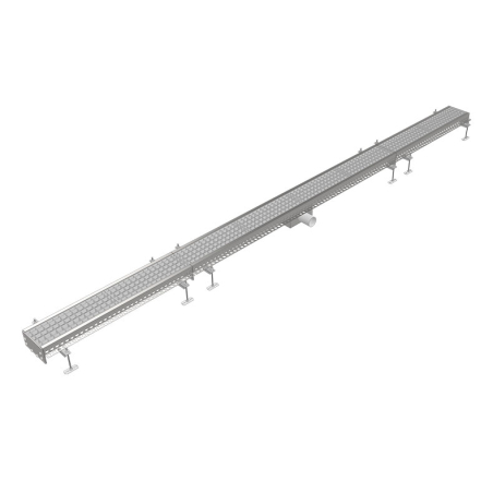 Caniveau de drainage inox &agrave; sortie centrale - FMG-0004-000 - Linum