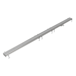 Caniveau de drainage inox 150x5000mm &agrave; sortie centrale &Oslash;75mm horizontal - FMG-0005-000 - Linum