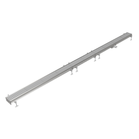 Caniveau de drainage inox 150x5000mm &agrave; sortie centrale &Oslash;75mm horizontal - FMG-0005-000 - Linum