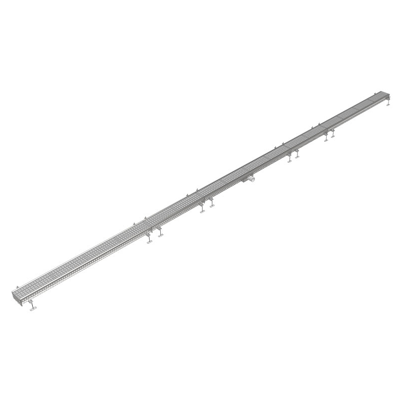 Caniveau de Drainage en Inox &agrave; Sortie Centrale &Oslash;75mm Horizontal - FMG-0008-000 - Linum
