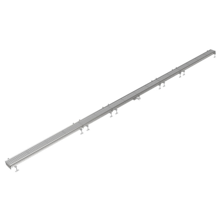 Caniveau de Drainage en Inox &agrave; Sortie Centrale &Oslash;75mm Horizontal - FMG-0008-000 - Linum