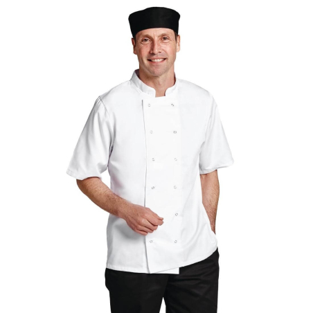 Whites Boston koksbuis korte mouw wit L