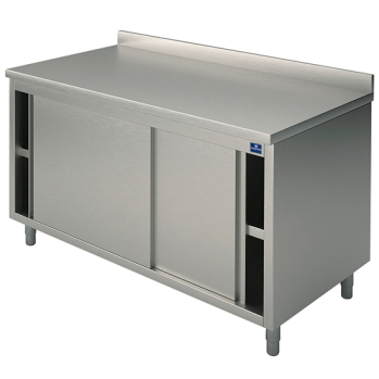Table Armoire Basse Neutre avec Portes Coulissantes - HCA0052 - Virtus