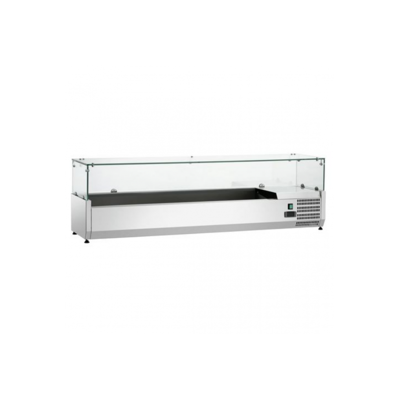 Vitrine R&eacute;frig&eacute;r&eacute;e Saladette &agrave; Ingr&eacute;dients - 6 bacs GN 1/4 - Largeur 1.4m