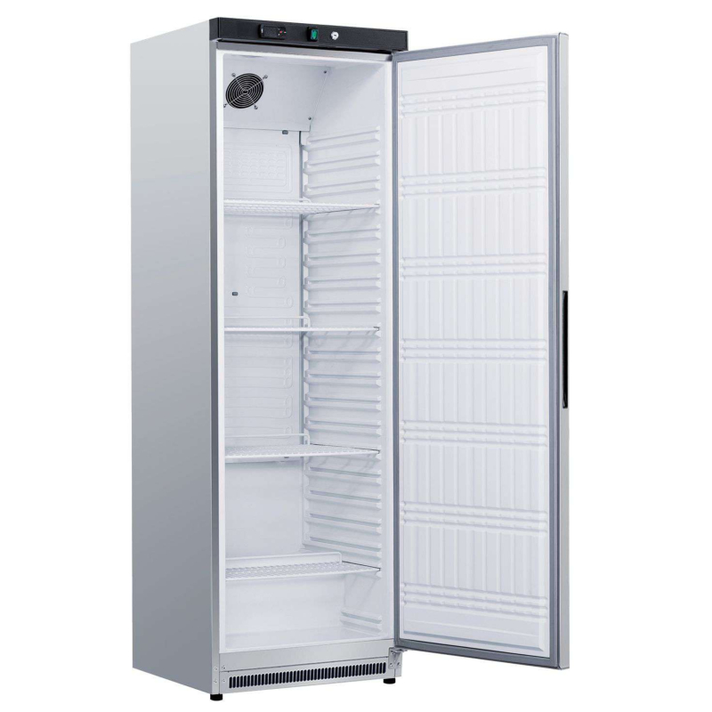 Geventileerde koelkast van roestvrij staal, positieve koeling, 400 liter - DR400 S/S INOX