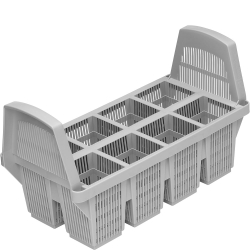 Panier simple pour couverts, 8 compartiments, en polypropyl&egrave;ne - SMEG - PHOOS03