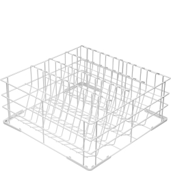 Panier avec fond inclin&eacute; 5 rang&eacute;es pour verres &agrave; pieds max &Oslash; 72mm, dim. 500x500mm - SMEG - WB50G03