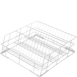 Panier avec fond inclin&eacute; 3 rang&eacute;es pour verres &agrave; pieds max &Oslash; 135mm, dim. 500x500mm - SMEG - WB50G04