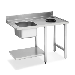Table d'entr&eacute;e en 1200 mm, c&ocirc;t&eacute; droit - SMEG - WT51200SHR