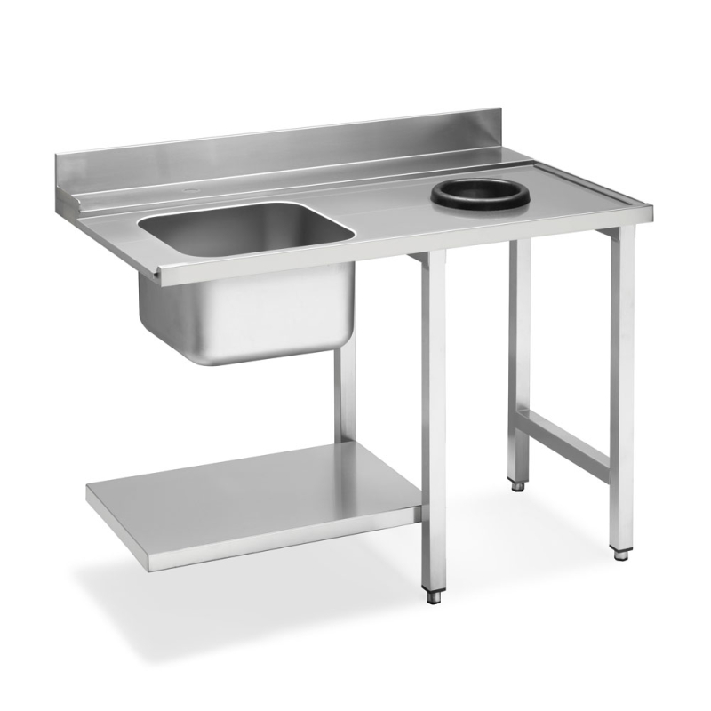 Table d'entr&eacute;e en 1200 mm, c&ocirc;t&eacute; droit - SMEG - WT51200SHR