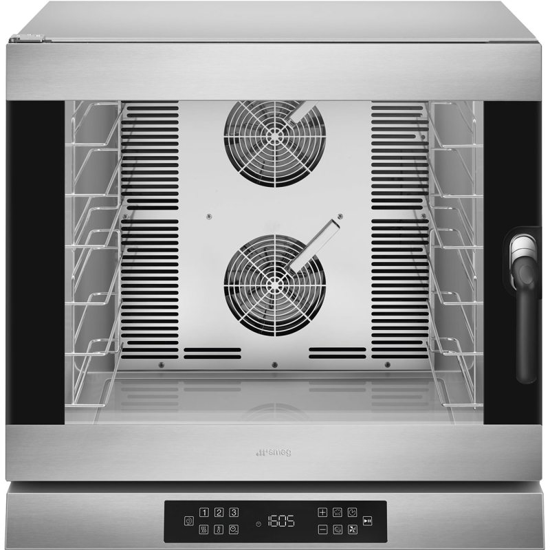 Four &agrave; chaleur tournante inox Capacit&eacute; 6 plaques 600x400mm ou GN1/1 
 798x757x793mm
 400V 3N 50Hz / 16 kW
  Contr&ocirc;le &eacute;lectron