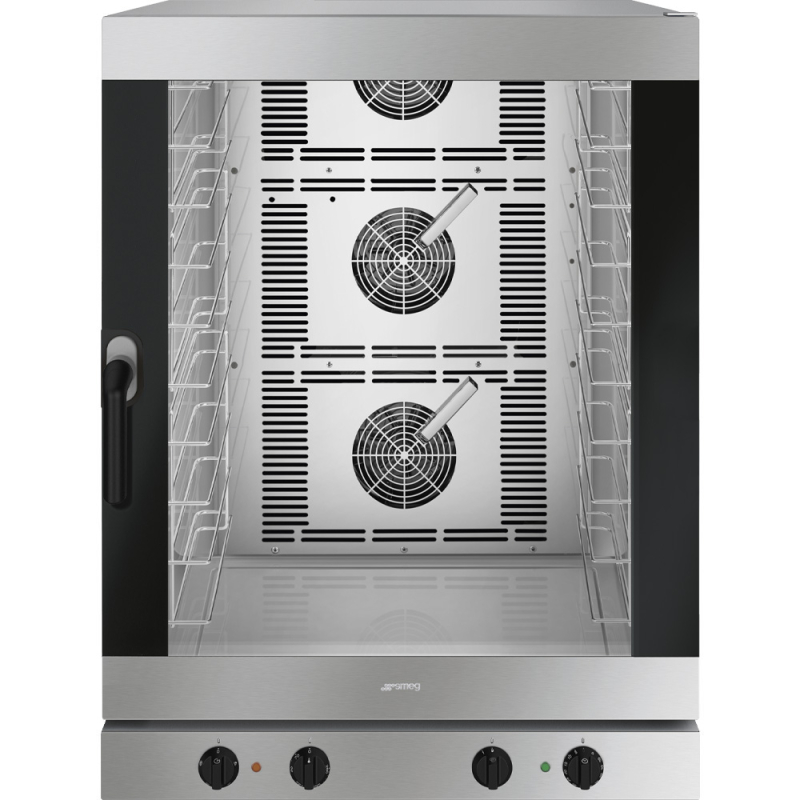 Four &agrave; chaleur tournante inox Capacit&eacute; 10 plaques 600x400mm ou GN1/1 
 798x772x1100mm 
 400V 3N 50Hz / 16 kW
 Contr&ocirc;le &eacute;lectr
